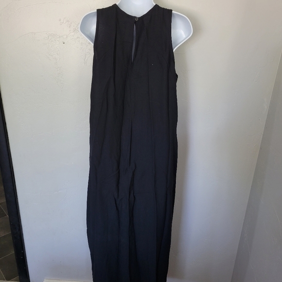 Eileen Fisher Women's Black Maxi Dress Sleeveless Keyhole Back Tank Top Sm Med - Picture 5 of 8